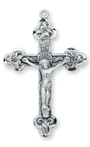 1 7/8-inch Sterling Silver Crucifix with 24-inch Chain