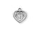 Sterling Silver Heart Shaped Miraculous Medal