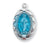Sterling Silver Miraculous Medal with Blue Enamel on an 18-inch Chain and Box