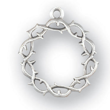 1-inch Sterling Silver Crown of Thorns with 20-inch Chain