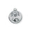 5/8-inch Sterling Silver Scapular Medal with 18-inch Chain