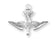 13/16-inch Sterling Silver Holy Spirit Medal with 20-inch Chain