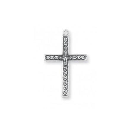 15/16-inch Sterling Silver Cross with 20-inch Chain