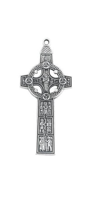 1 1/2-inch Sterling Silver Celtic Cross with 18-inch Chain