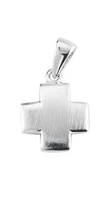 1/2-inch Sterling Silver Cross with 18-inch Chain
