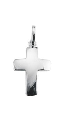 5/8-inch Sterling Silver Cross with 18-inch Chain