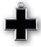 1 1/8-inch Wide Sterling Silver Black Enameled Cross with 18-inch Chain