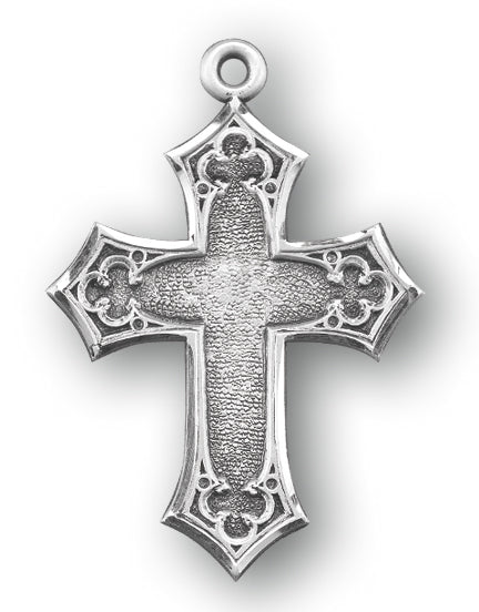 1 1/2-inch Sterling Silver Cross with 24-inch Chain