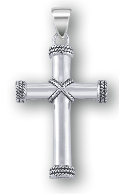 1 5/8-inch Sterling Silver Cross with 24-inch Chain