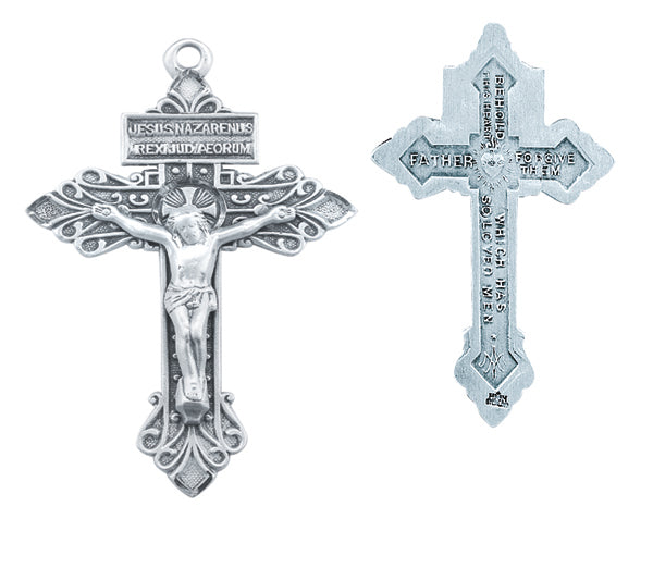 2-inch Sterling Silver Pardon Crucifix with 24-inch Chain