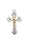 1-inch Sterling Silver Tutone Crucifix with 18-inch Chain