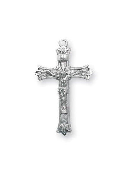 1-inch Sterling Silver Crucifix with 18-inch Chain