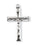 1 1/4-inch Sterling Silver Crucifix with Black Enamel and a 20-inch Chain