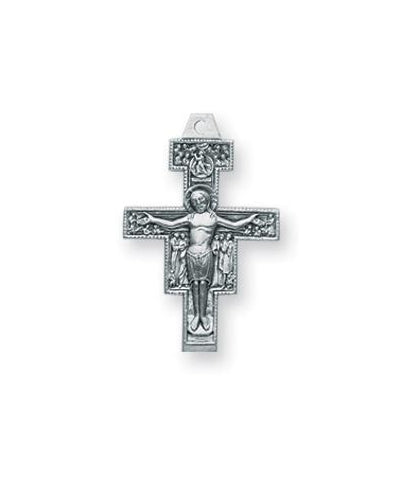 13/16-inch Sterling Silver San Damiano Crucifix with 18-inch Chain