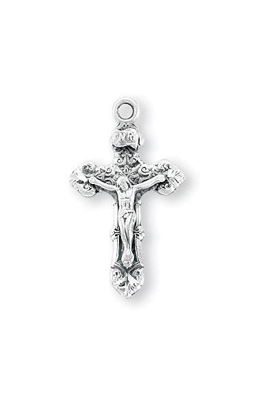 7/8-inch Sterling Silver Crucifix with 18-inch Chain