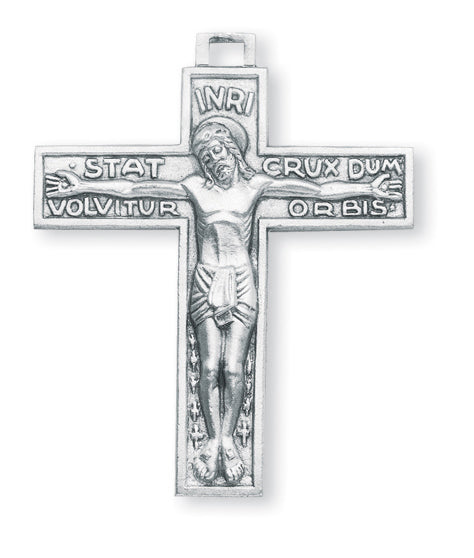 1 5/8-inch Sterling Silver Crucifix of the Passion with 24-inch Chain