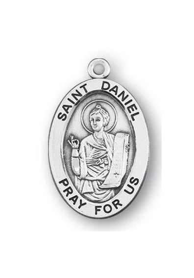 Sterling Silver Oval shaped Saint Daniel Medal