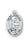 Sterling Silver Oval Shaped Saint Dominic Medal