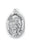 Sterling Silver Oval Shaped Saint Matthew Medal