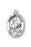 Sterling Silver Oval Shaped Saint Catherine Medal