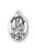 Sterling Silver Oval Shaped Saint Cecilia Medal