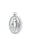 3/4-inch Sterling Silver Oval Miraculous Medal with 18-inch Chain