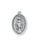 3/8-inch Sterling Silver Oval Miraculous Medal with 18-inch Chain