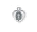 Sterling Silver Heart Shaped Miraculous Medal