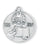 1-inch Round Sterling Silver Christ the Teacher Medal with 24-inch Chain