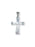 15/16-inch Sterling Silver Cross with Crystal Zircons 18-inch Chain