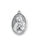 13/16-inch Oval Sterling Silver Our Lady of Guadalupe Medal with 18-inch Chain