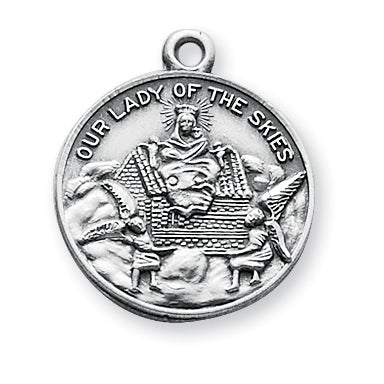 Sterling Silver Our Lady of Loreto Medal