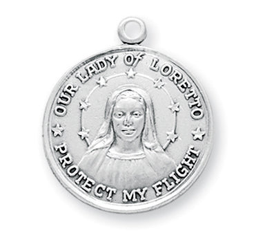 Sterling Silver Our Lady of Loreto Medal