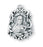 13/16-inch Sterling Silver Saint Therese Medal with 18-inch Chain