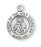 Sterling Silver Round Shaped Holy Scapular (2 Sided) Medal