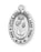 7/8-inch Oval Sterling Silver Medal of Christ with 18-inch Chain