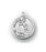 7/8-inch Round Sterling Silver Saint Francis Medal with 20-inch Chain