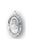 7/8-inch Sterling Silver Saint Therese Medal with 18-inch Chain