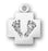 Sterling Silver Cross with Feet 18-inch Chain