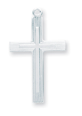 1 1/4-inch Sterling Silver Cross with 24-inch Chain