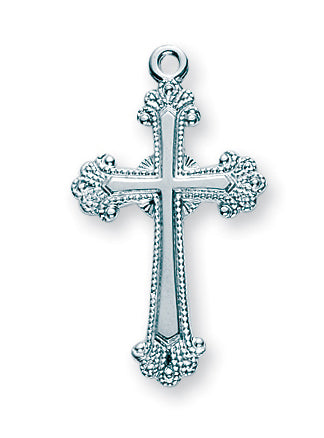 1 1 /8-inch Sterling Silver Cross with 18-inch Chain