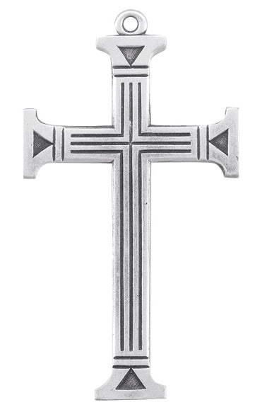 1-11/16-inch X 15/16-inch Sterling Silver Crucifix with a 24-inch Chain boxed.