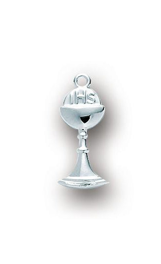 13/16-inch Sterling Silver Chalice Pendant with 18-inch Chain