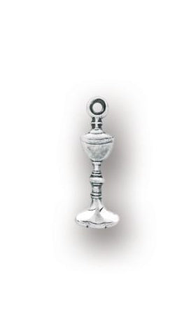 5/8-inch Sterling Silver Chalice Pendant with 16-inch Chain