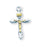3/4-inch Tutone Sterling Silver Wheat Crucifix with 18-inch Chain