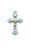 1 1/8-inch Tutone Sterling Silver Crucifix with 18-inch Chain