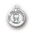 13/16-inch Round Sterling Silver First Holy Communion Medal