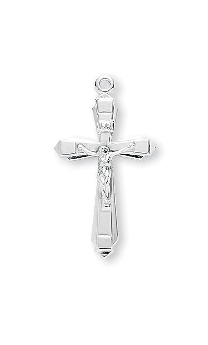 1 1/4-inch Sterling Silver Crucifix with 18-inch Chain
