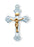 1 1/8' Tutone Sterling Silver Crucifix with 18-inch Chain