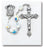 Aurora Flat Oval Swarovski Crystal Sterling Rosary - Engravable
